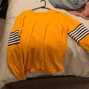yellow striped long sleeve